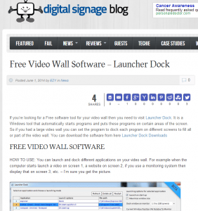 Launcher Dock on Digital Signage Blog