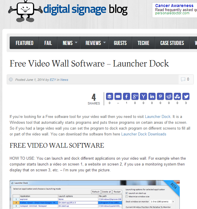 Featured on the Digital Signage Blog